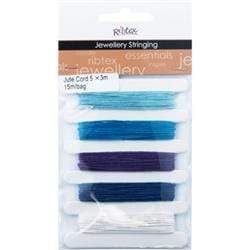 AussieSuperStore Jewellery Making Supplies Blues JF Jute Thin Cord (in 5 colours) JF Jute Thin Cord (in 5 colours) | Jewellery Making Stringing Material 9323823180461 JFST040